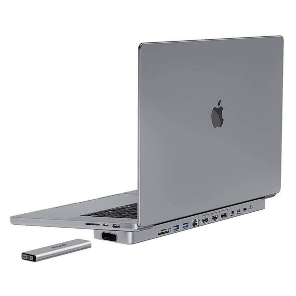 USB-C docking station / Hub for MacBook Pro 16" INVZI MagHub 12in2 with SSD tray (gray) 744252199869