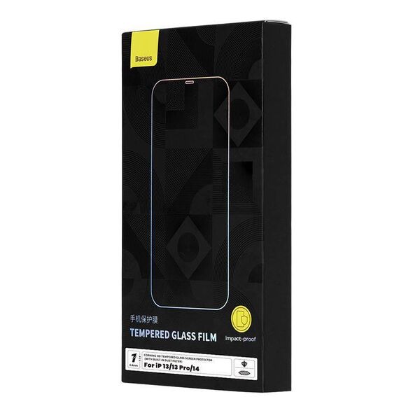 Tempered Glass IPHONE 13 / 13 PRO / 14 Baseus Corning HD 0.4mm + cleaning kit 6932172626266