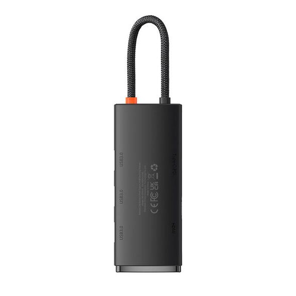 Baseus Lite Series Hub 5w1 USB-C to 3x USB 3.0 + USB-C + HDMI (black) 6932172606305