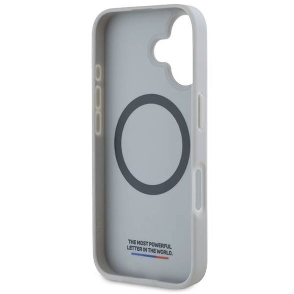 Original Case IPHONE 16 BMW Hardcase M Carbon Tricolor Line MagSafe (BMHMP16S23PUDTS) gray 3666339312022