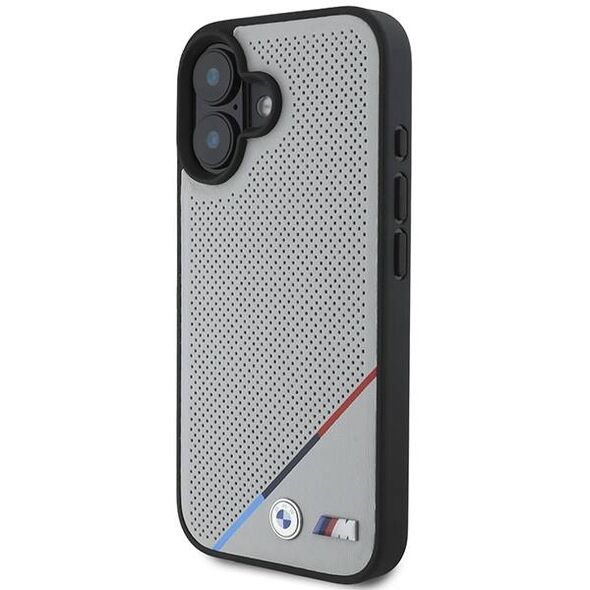 Original Case IPHONE 16 BMW Hardcase M Carbon Tricolor Line MagSafe (BMHMP16S23PUPDG) gray 3666339323882