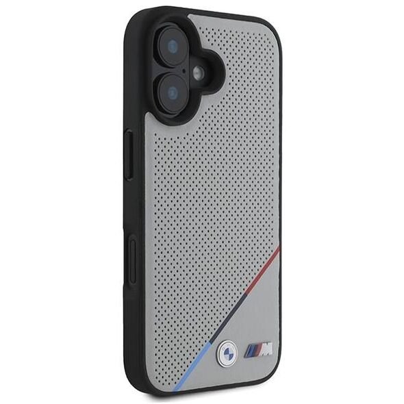 Original Case IPHONE 16 BMW Hardcase M Carbon Tricolor Line MagSafe (BMHMP16S23PUPDG) gray 3666339323882