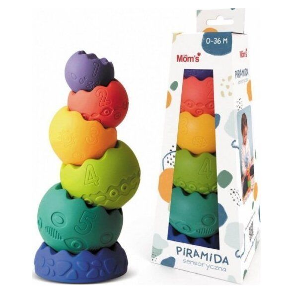 Hencz Toys Piramida sensoryczna pastelowa