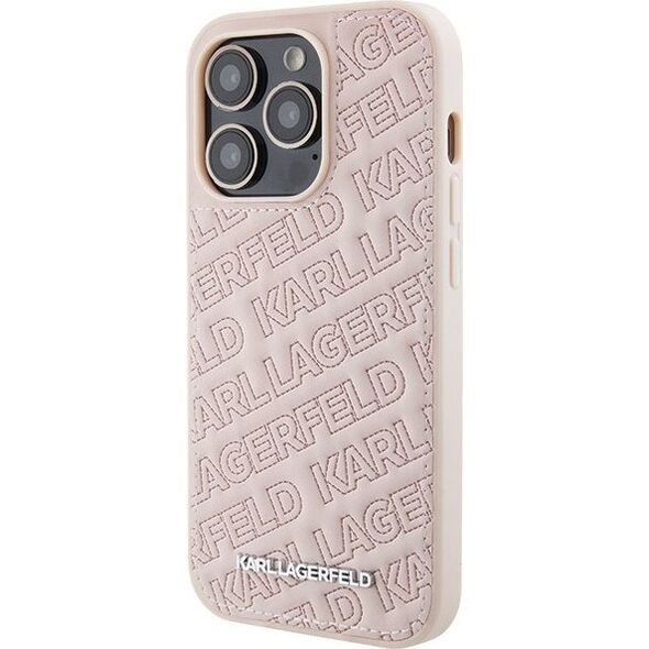 Karl Lagerfeld Karl Lagerfeld KLHCP15LPQKPMP iPhone 15 Pro 6.1" różowy/pink hardcase Quilted K Pattern