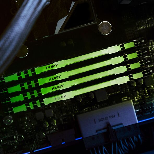 Pamięć Kingston Fury Beast RGB, DDR4, 32 GB, 3200MHz, CL16 (KF432C16BB1AK2/32)