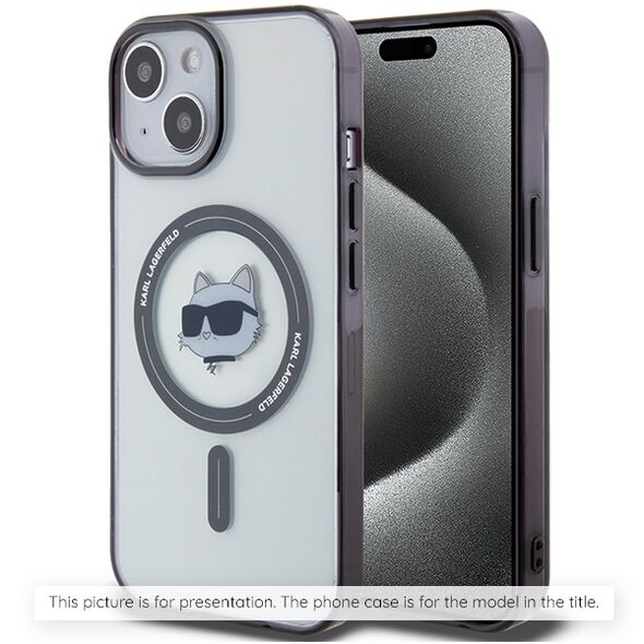 Karl Lagerfeld Case for iPhone 13 Pro - Karl Lagerfeld IML MagSafe (KLHMP13LHLHLSCHH) - White Metal Choupette`s Head 3666339284121 έως 12 άτοκες Δόσεις