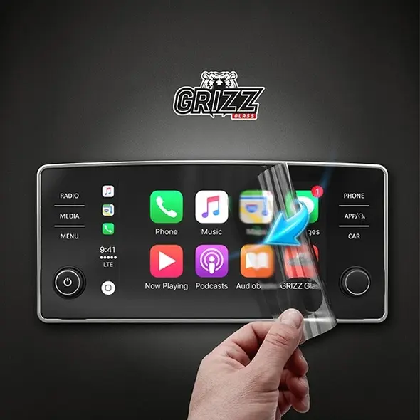 Matte GrizzGlass CarDisplay Protection Audi RS3 8P Android Radio 2011-2012