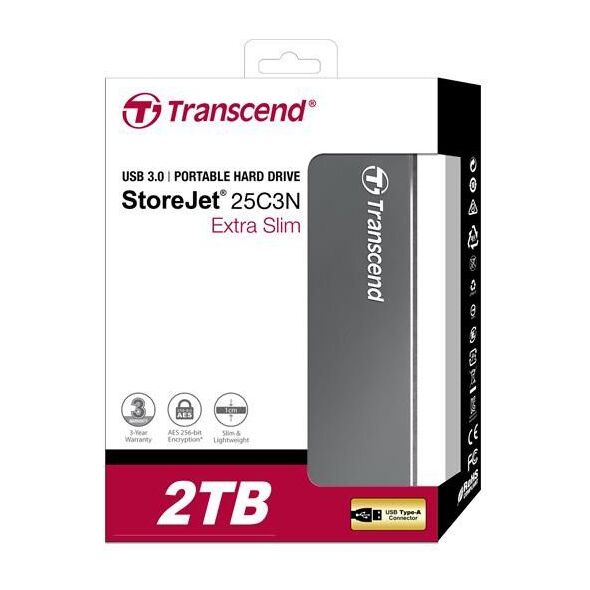 Dysk zewnętrzny HDD Transcend 25C3N 2TB Antracyt (TS2TSJ25C3N)