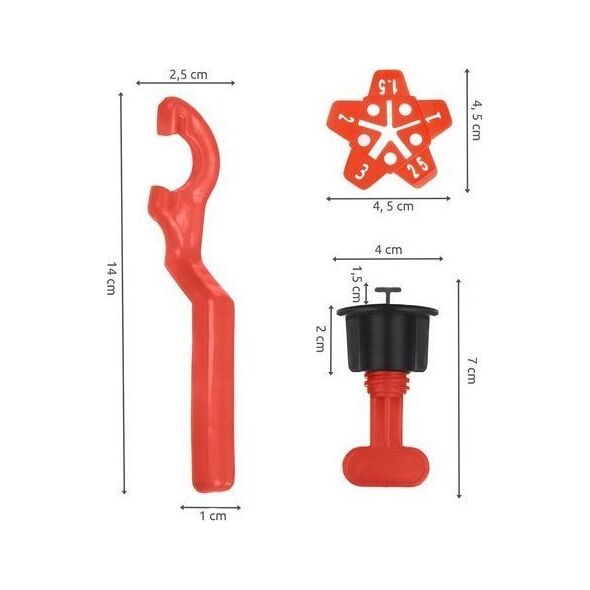 Bigstern System do poziomowania płytek 150szt + klucze