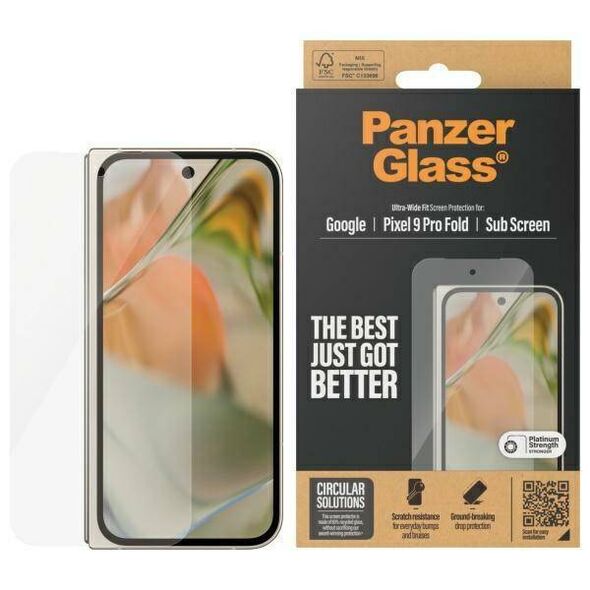 Tempered Glass 5D GOOGLE PIXEL 9 PRO PanzerGlass Screen Protector Ultra-Wide Fit 4788 5715685000560