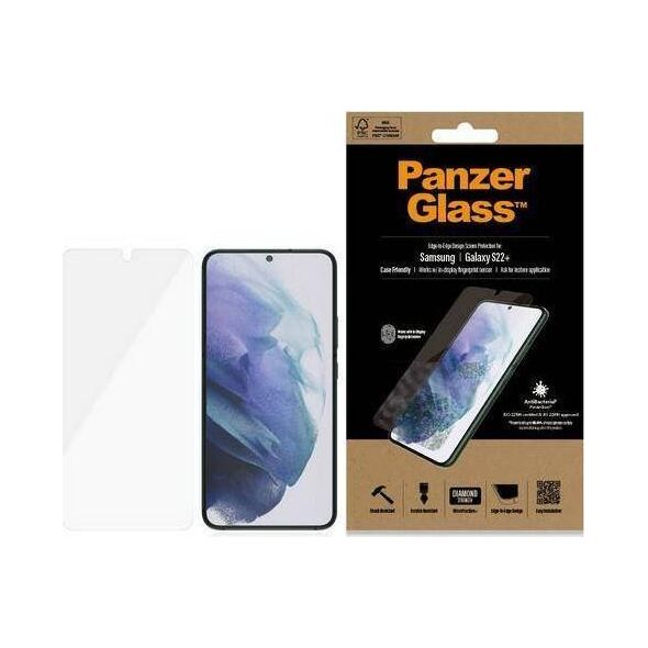 PanzerGlass PanzerGlass E2E Microfracture Sam S22+ S906 Case Friendly AntiBacterial czarny/black 7294