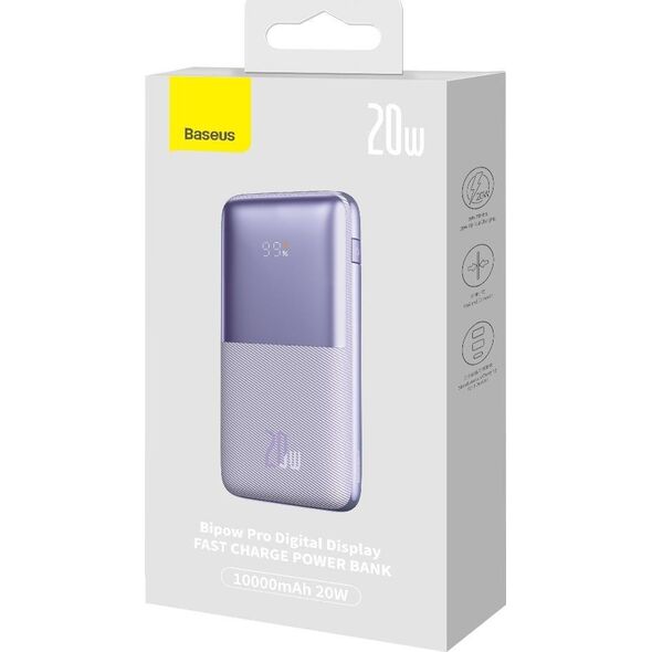 Powerbank Baseus Bipow Pro 20W 10000mAh Fioletowy