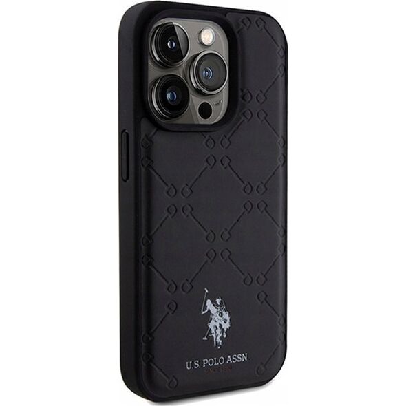 US POLO US Polo Assn Yoke Pattern - Etui iPhone 15 Pro (czarny)