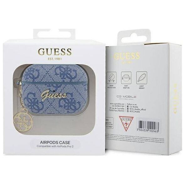 Guess Etui Guess GUAP2G4GSMB Apple AirPods Pro 2 cover niebieski/blue 4G Charm Collection