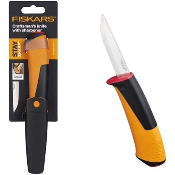 Fiskars NÓŻ HOBBYSTYCZNY Z OSTRZAŁKĄ 209MM (CZERWONY) HARDWARE