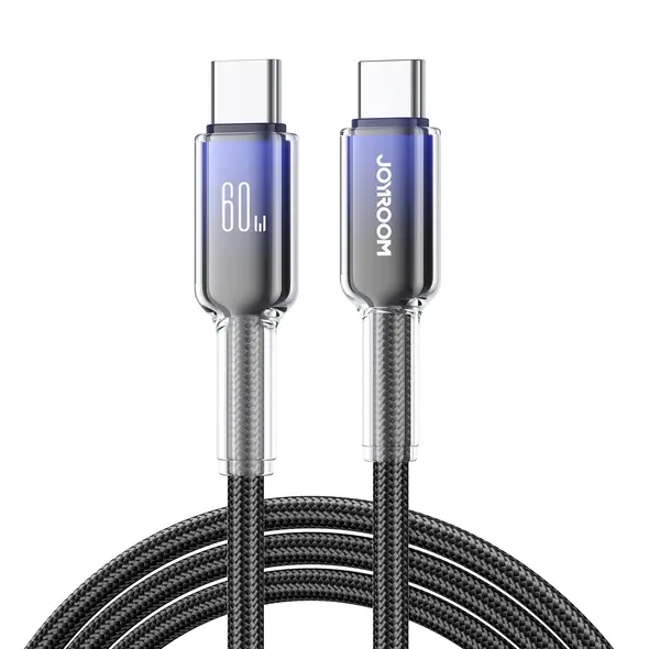 Joyroom S-A42 Crystal-Clear Series 60W USB-C / USB-C cable 1.2m black