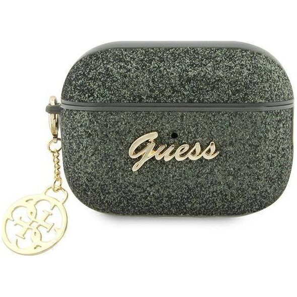 Guess Etui Guess GUAP2GLGSHA Apple AirPods Pro 2 cover zielony/khaki Glitter Flake 4G Charm