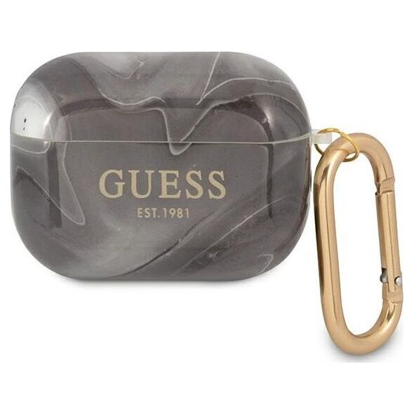 Guess Etui ochronne GUAPUNMK Marble Collection do AirPods Pro szare