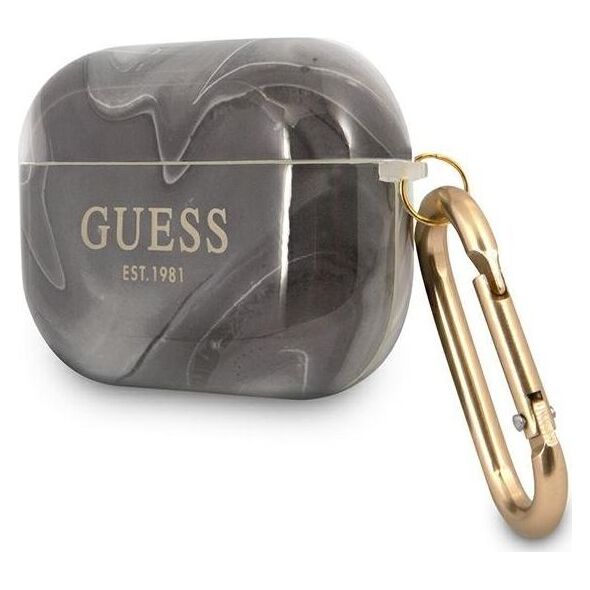 Guess Etui ochronne GUAPUNMK Marble Collection do AirPods Pro szare