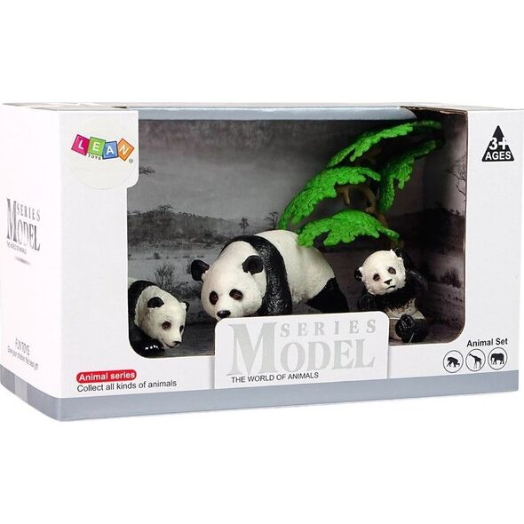 Figurka LeanToys Figurka Zwierzęta Zestaw Panda z Małymi