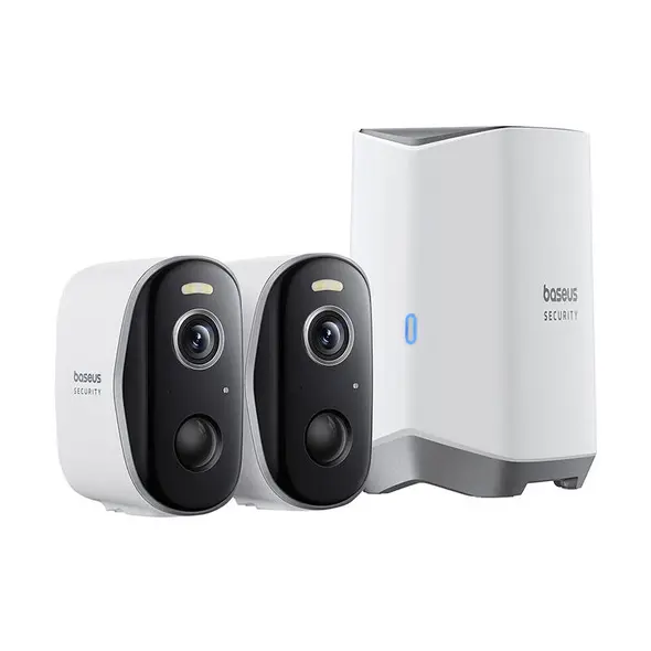 Baseus N1 Plus 2K Outdoor camera set of 2 (White)