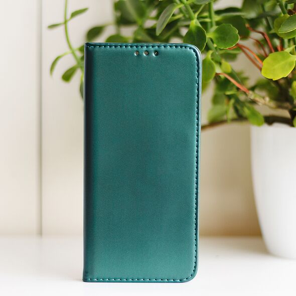 Smart Magnetic case for Samsung Galaxy S25 Plus dark green 5906961920904