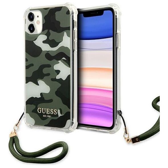 Guess Guess GUHCN61KSARKA iPhone 11 6,1" zielony/khaki hardcase Camo Collection