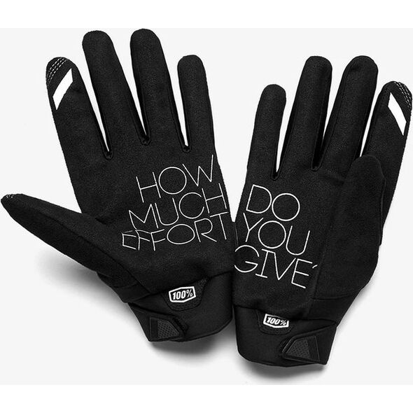 100% Rękawiczki 100% BRISKER Youth Glove black grey roz. M (długość dłoni 149-159 mm) (NEW)