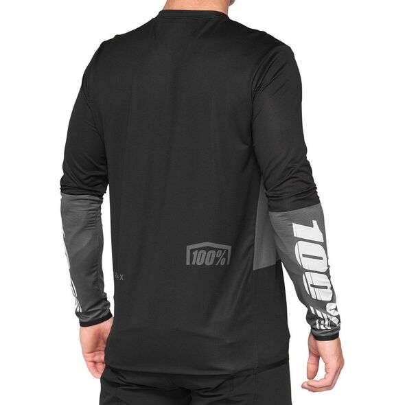 100% Koszulka męska 100% R-CORE X Jersey długi rękaw charcoal black roz. L (NEW 2021)