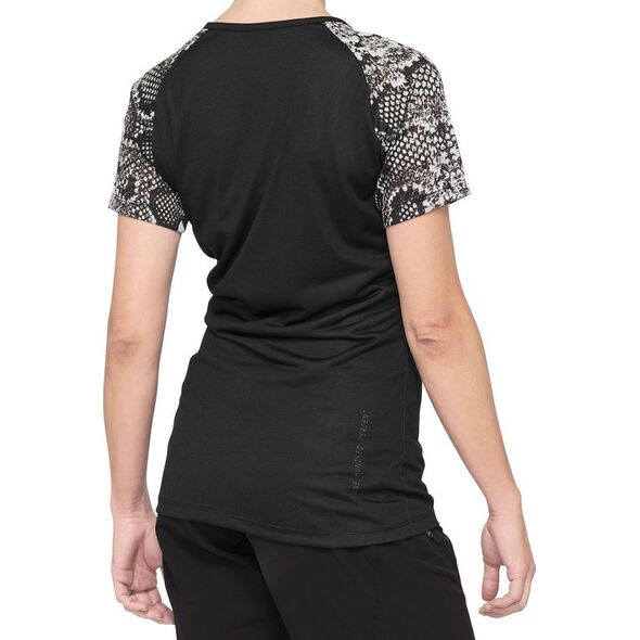 100% Koszulka damska 100% AIRMATIC Women's Jersey krótki rękaw black python roz. M (NEW 2021)