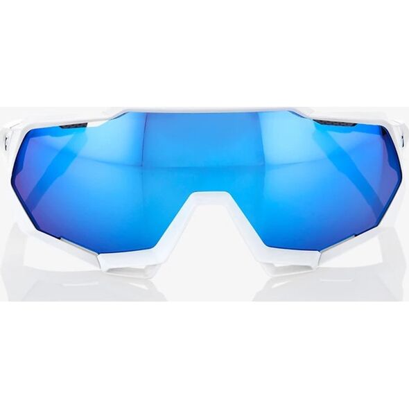 100% Okulary 100% SPEEDTRAP Matte White - HiPER Blue Multilayer Mirror Lens (Szkła Niebieskie Lustrzane Wielowarstwowe LT 13% + Szkła Przeźroczyste LT 93%) (NEW 2021)