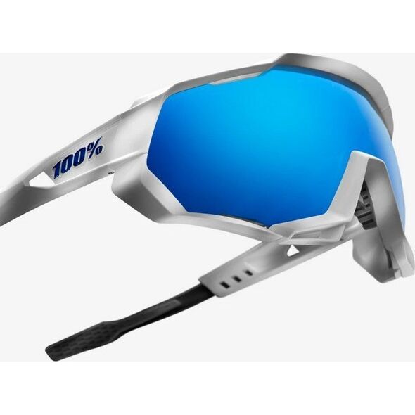 100% Okulary 100% SPEEDTRAP Matte White - HiPER Blue Multilayer Mirror Lens (Szkła Niebieskie Lustrzane Wielowarstwowe LT 13% + Szkła Przeźroczyste LT 93%) (NEW 2021)