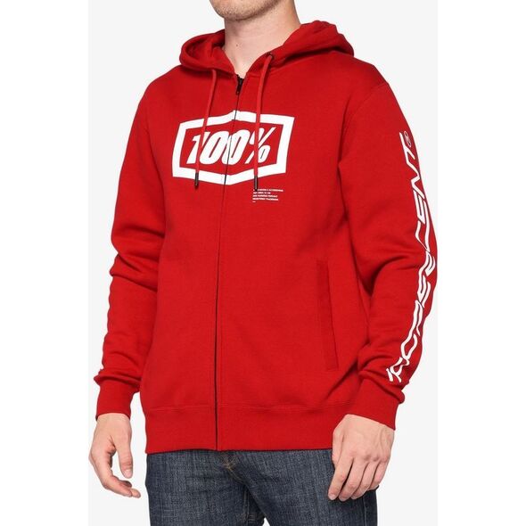 100% Bluza męska 100% SYNDICATE Hooded Zip Sweatshirt Chili Pepper roz. M (NEW)