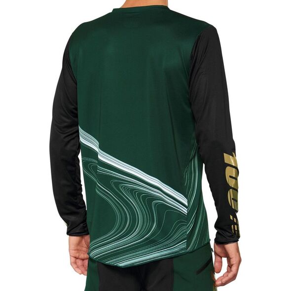 100% Koszulka męska 100% R-CORE X LE Jersey długi rękaw forest green roz. XL (NEW 2022)