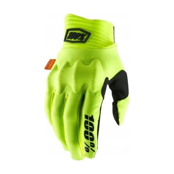 100% Rękawiczki 100% COGNITO Gloves Fluo Yellow - L (długość dłoni 193-200 mm) (NEW 2022)