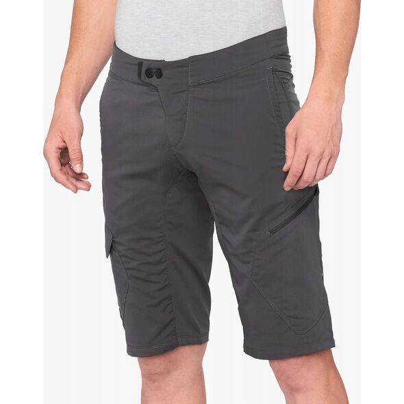 100% Szorty męskie 100% RIDECAMP Shorts Charcoal roz.28 (42 EUR)