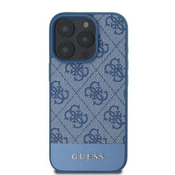 Original Case IPHONE 16 PRO MAX Guess Hardcase 4G Bottom Stripe blue 3666339345518