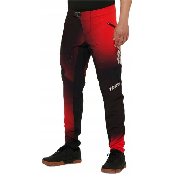 100% Spodnie męskie 100% R-CORE X LE Pants Black/Red roz. 32 (46 EUR) (NEW 2023)