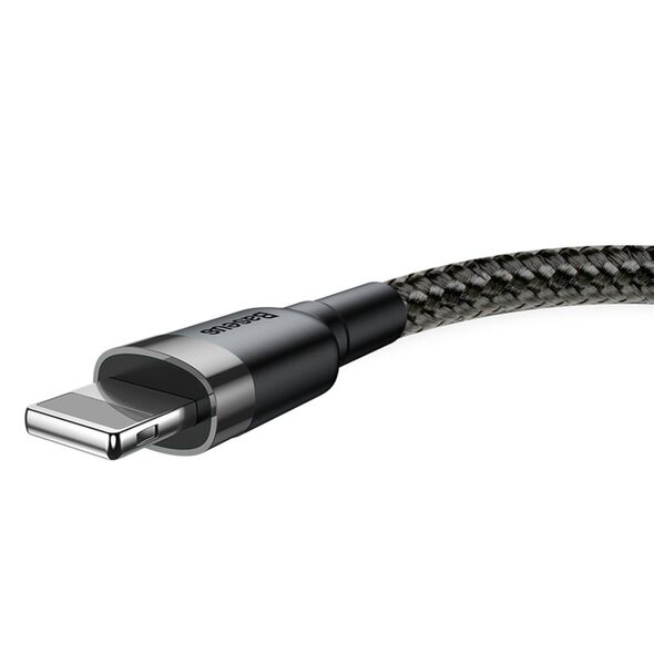 Baseus USB to Lightning Cable, 2.4A, 480Mbps, 1m - Baseus (CALKLF-BG1) - Black / Grey 6953156274976 έως 12 άτοκες Δόσεις