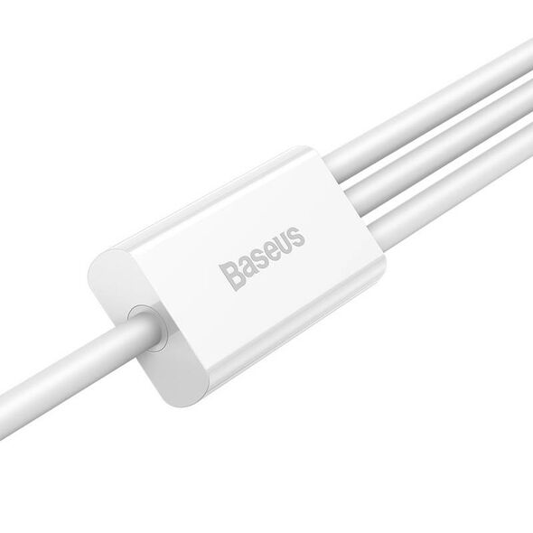 Baseus Superior Data USB-A/microUSB - Lightning - USB-C Cable 3.5A 1m (White)