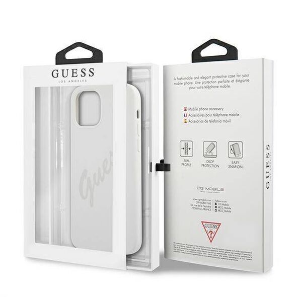 Original Case IPHONE 12 / 12 PRO Guess Hardcase Script Vintage (GUHCP12MLSVSCR) beige 3700740495100