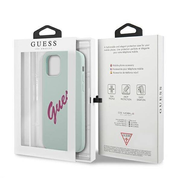 Original Case IPHONE 12 MINI Guess Hardcase Silicone Vintage (GUHCP12SLSVSBF) mint 3700740495216