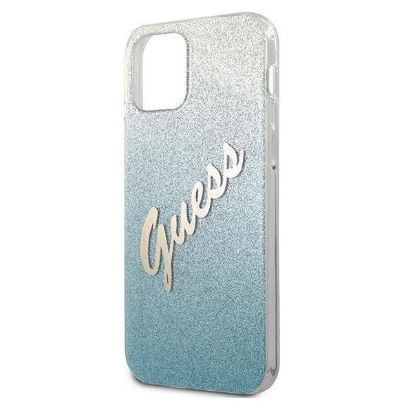 Original Case IPHONE 12 MINI Guess Hardcase Glitter Gradient Script (GUHCP12SPCUGLSBL) blue 3700740494790