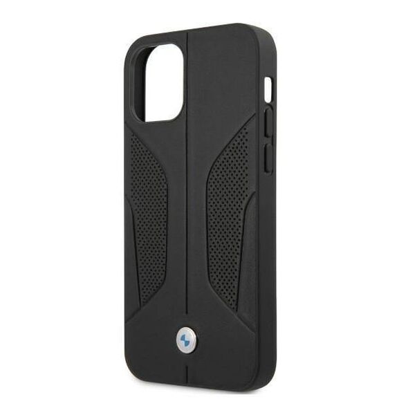 Original Case IPHONE 12 PRO MAX BMW Hardcase Leather Perforate Sides (BMHCP12LRSCSK) black 3666339011000