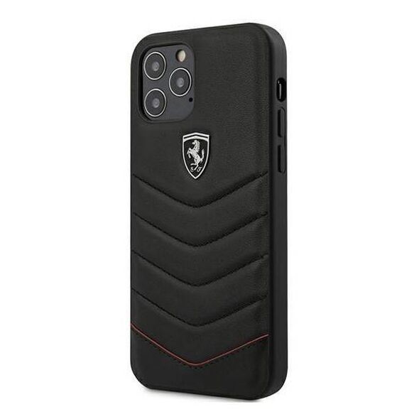 Original Case IPHONE 12 PRO MAX Ferrari Hardcase Off Track Quilted (FEHQUHCP12LBK) black 3700740479490