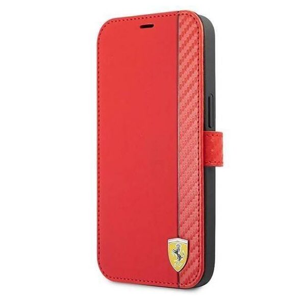 Original Case IPHONE 13 MINI Ferrari Book On Track Carbon Stripe (FESAXFLBKP13SRE) red 3666339026516