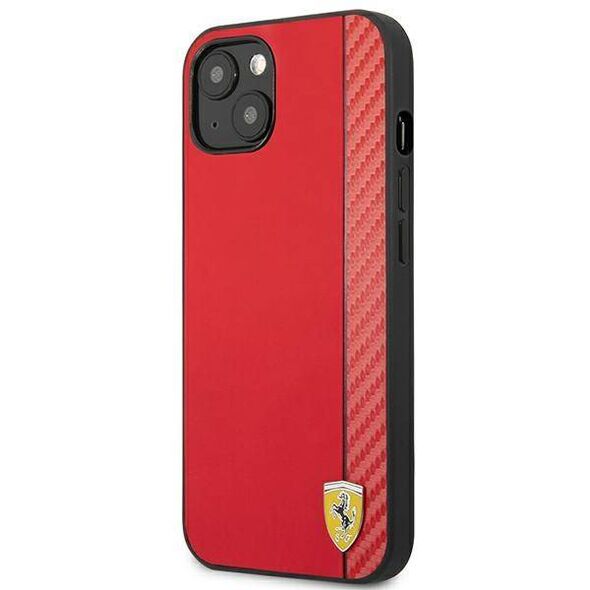 Original Case IPHONE 13 MINI Ferrari Hardcase On Track Carbon Stripe (FESAXHCP13SRE) red 3666339026479