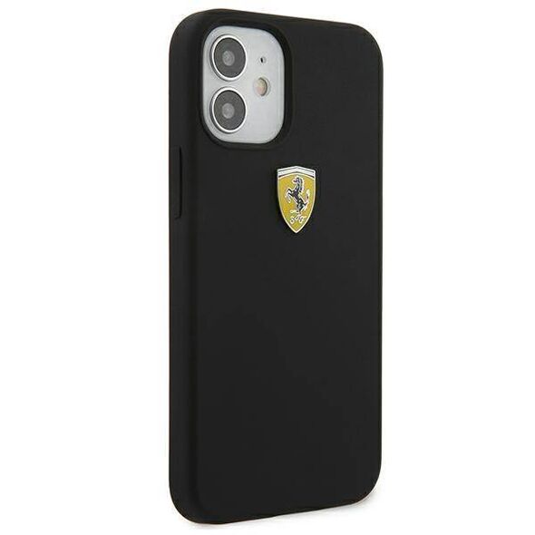 Original Case IPHONE 12 MINI Ferrari Hardcase On Track Silicone (FESSIHCP12SBK) black 3700740483466