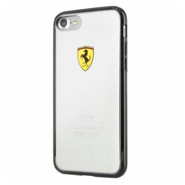 Original Case IPHONE SE 2022 / SE 2020 / 7 / 8 Ferrari Hardcase Racing Shield (FEHCP7BK) transparent 3700740392300