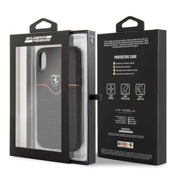 Original Case IPHONE XS MAX Ferrari Hardcase Off Track Victory (FEOVEHCI65BK) black 3700740446140